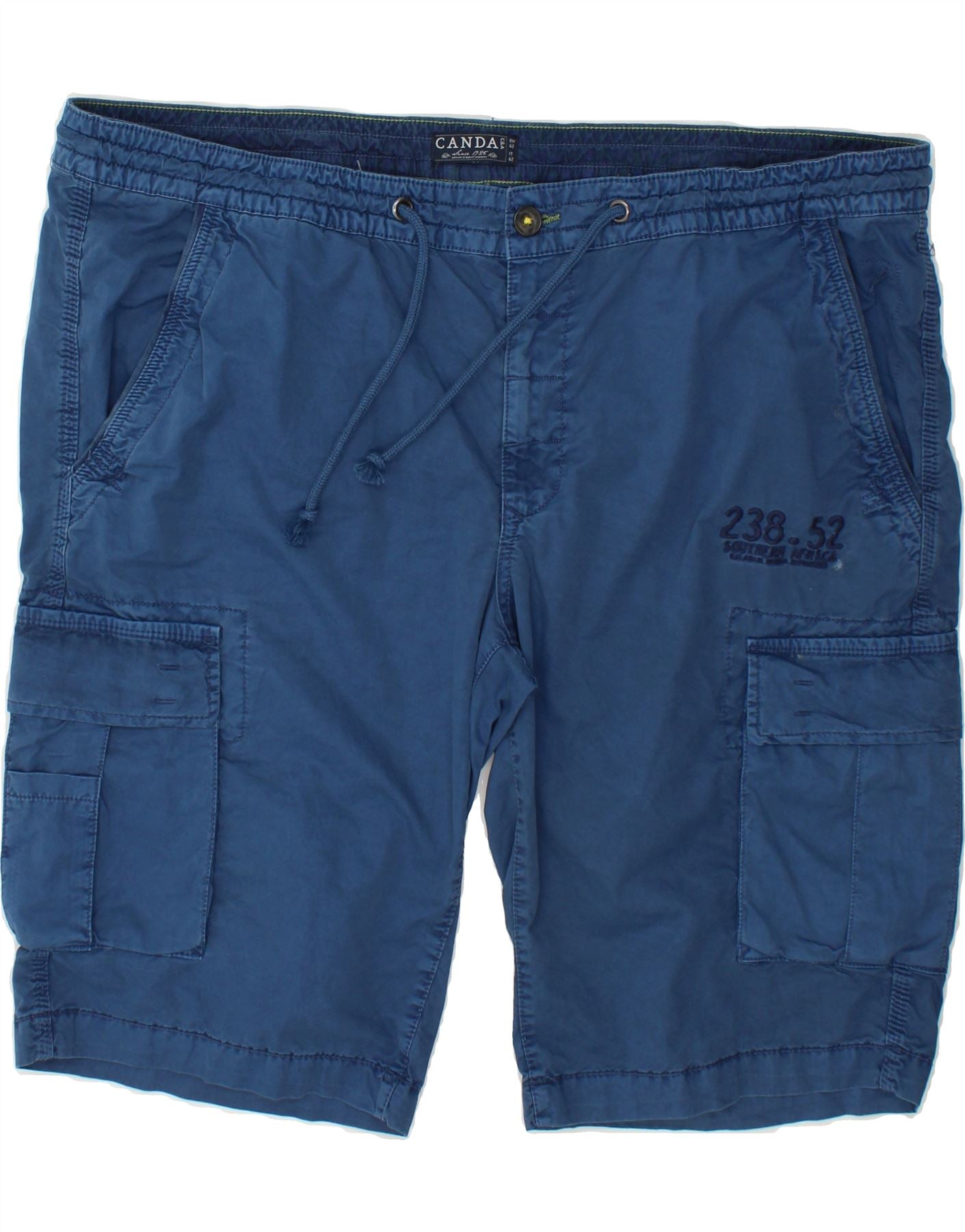 CANDA Womens Cargo Shorts W50 4XL Blue Cotton Vintage Second