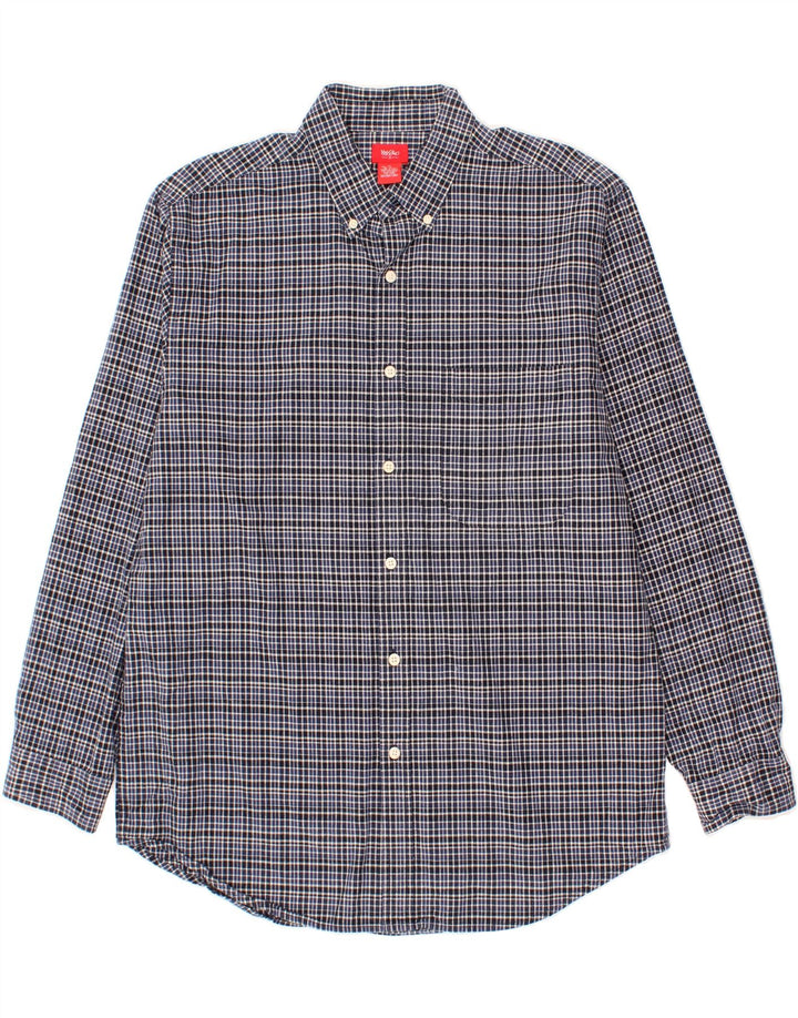 MOSSIMO Mens Shirt Medium Navy Blue Check Cotton Vintage Mossimo and Second-Hand Mossimo from Messina Hembry 