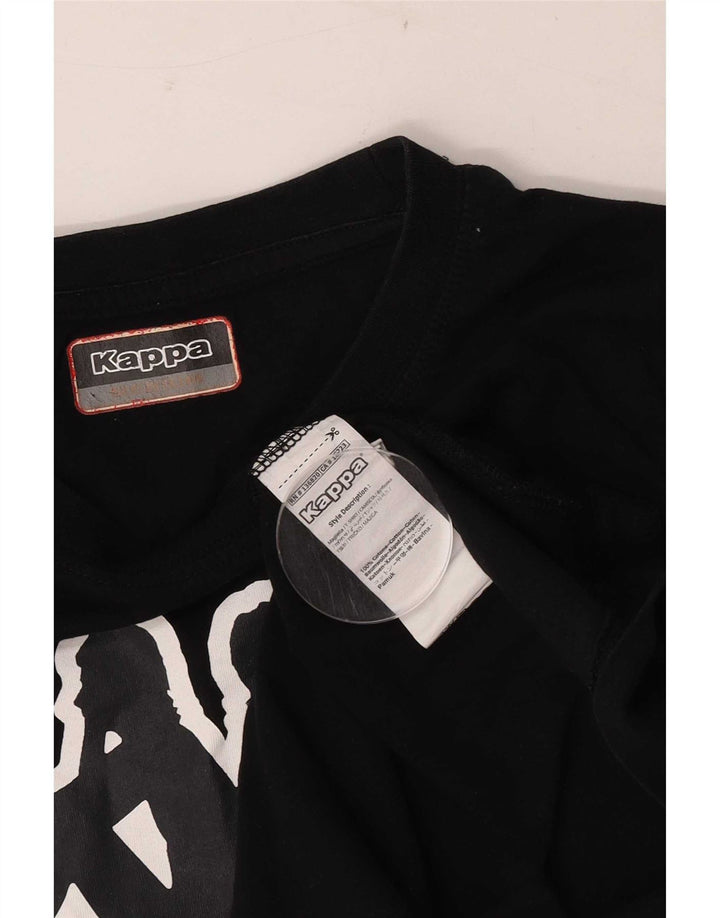 Kappa Mens Graphic Vest Top Medium Black Cotton