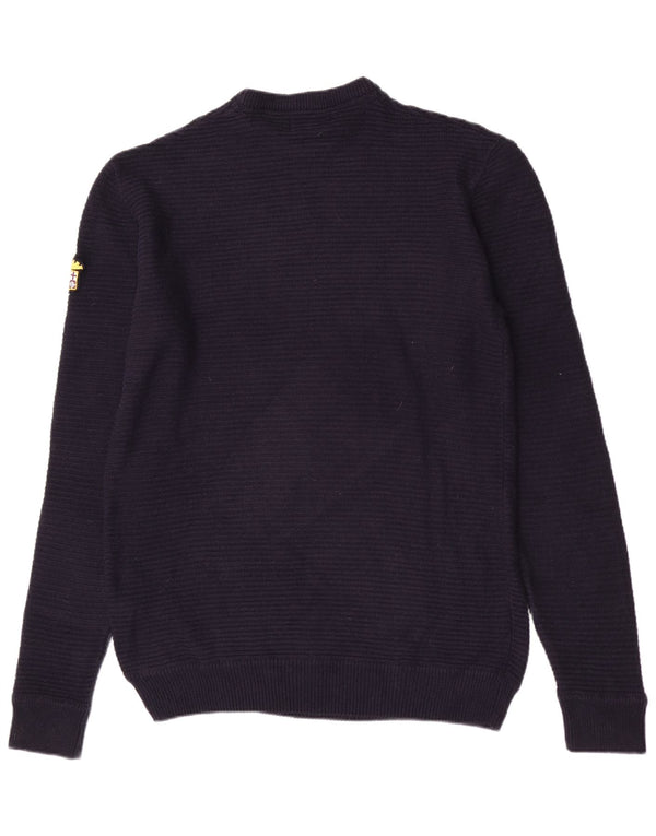 Marina Militare Mens Turtle Neck Jumper Sweater 2XL Navy Blue Cotton
