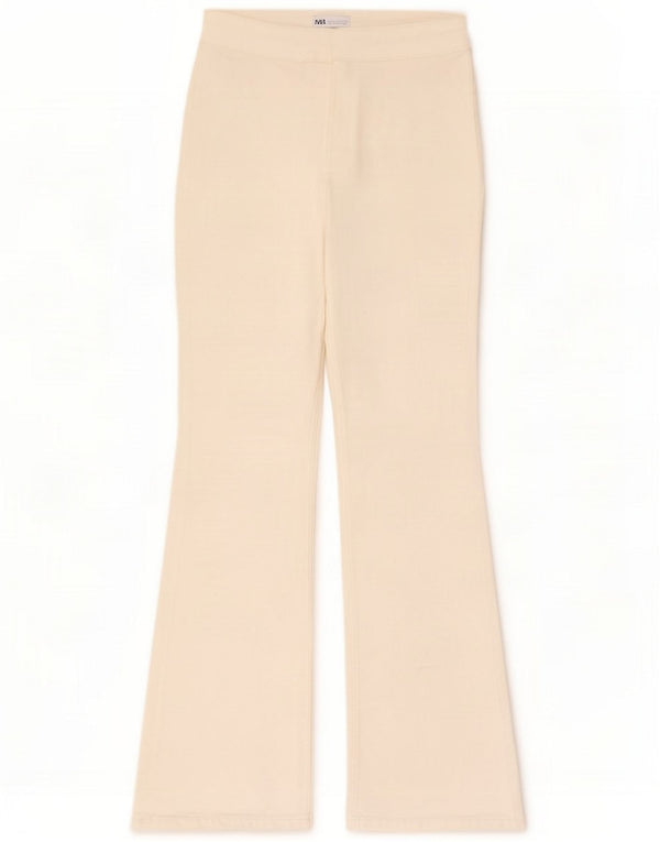 Zara Womens High Waist Flared Jeans EU 42 Large W32 L34 White