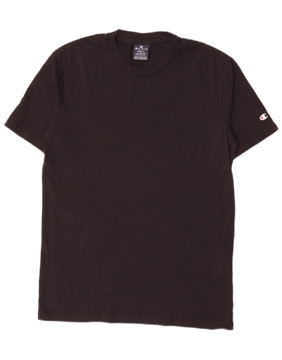 Champion Mens T-Shirt Top Small Black Cotton