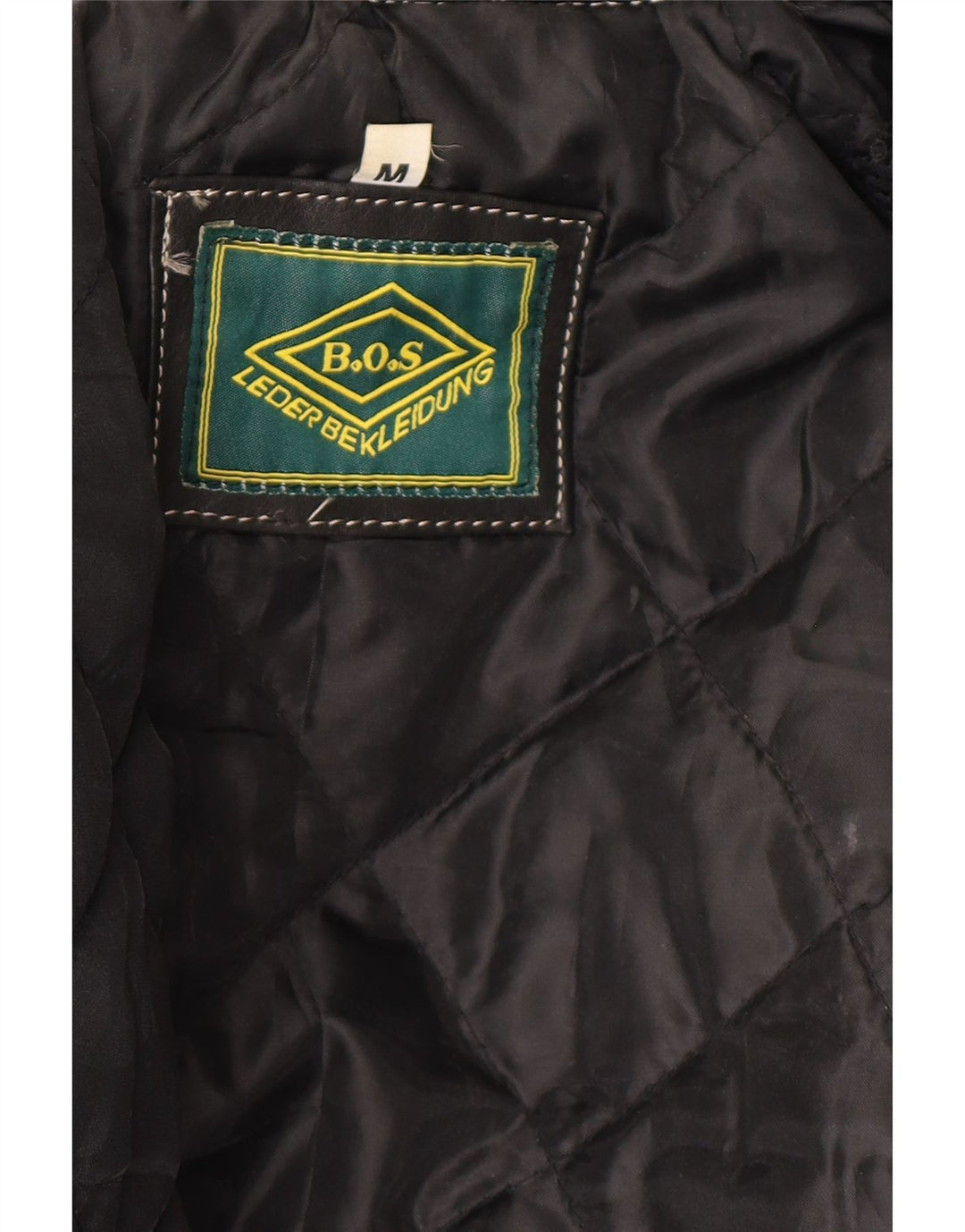 Vintage Mens Leather Biker Jacket UK 38 Medium Black Colourblock Leather