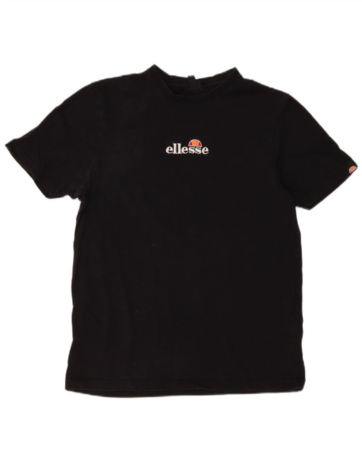 Ellesse Mens Slim Fit T-Shirt Top Large Black Cotton