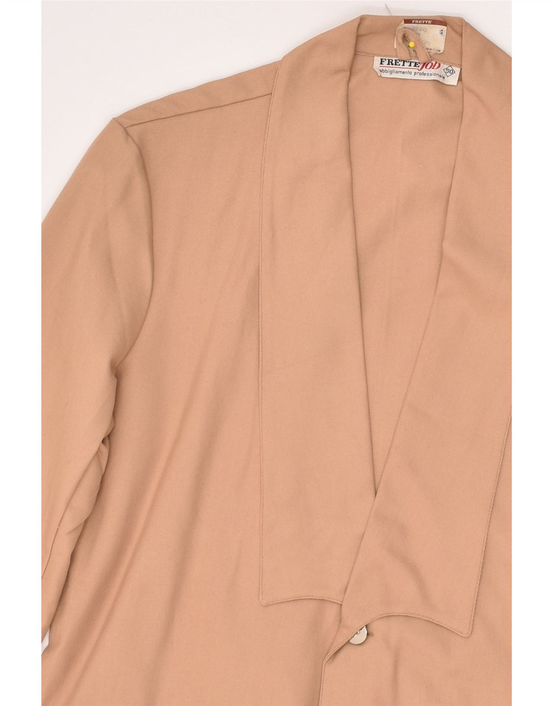 VINTAGE Womens 3 Button Blazer Jacket IT 50 XL Beige Cotton | Vintage Vintage | Thrift | Second-Hand Vintage | Used Clothing | Messina Hembry 