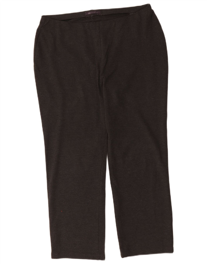 Marks & Spencer Womens Regular Casual Trousers UK 16 Large W34 L28 Grey