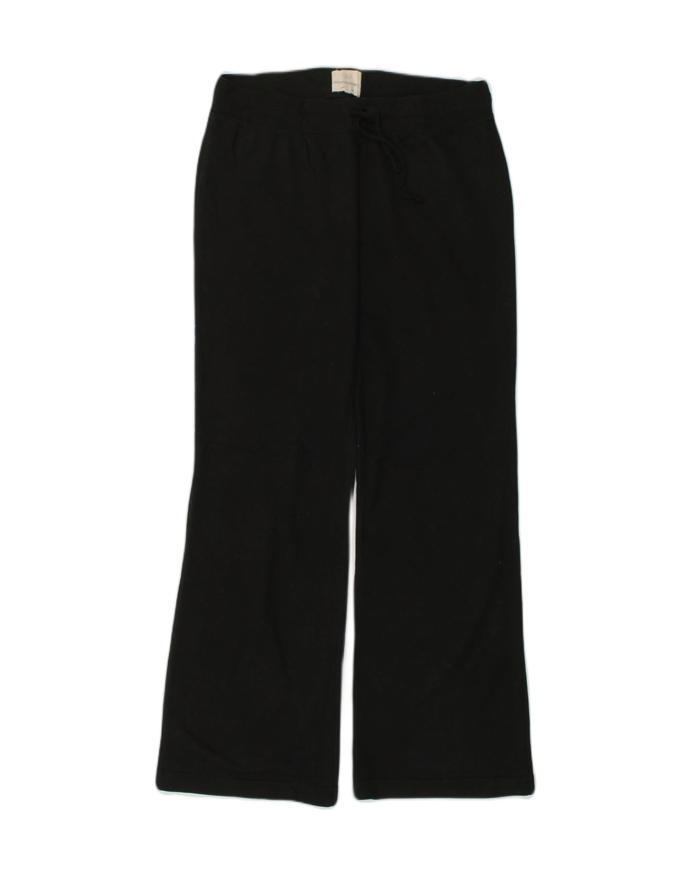 BANANA REPUBLIC Womens Tracksuit Trousers UK 14 Medium Black Cotton, Vintage & Second-Hand Clothing Online