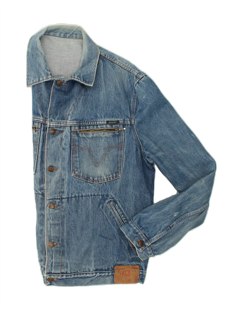 DUK Mens Denim Jacket IT 50 Large Blue Cotton | Vintage DUK | Thrift | Second-Hand DUK | Used Clothing | Messina Hembry 