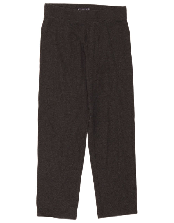 Marks & Spencer Womens Tracksuit Trousers UK 10 Small Grey Cotton