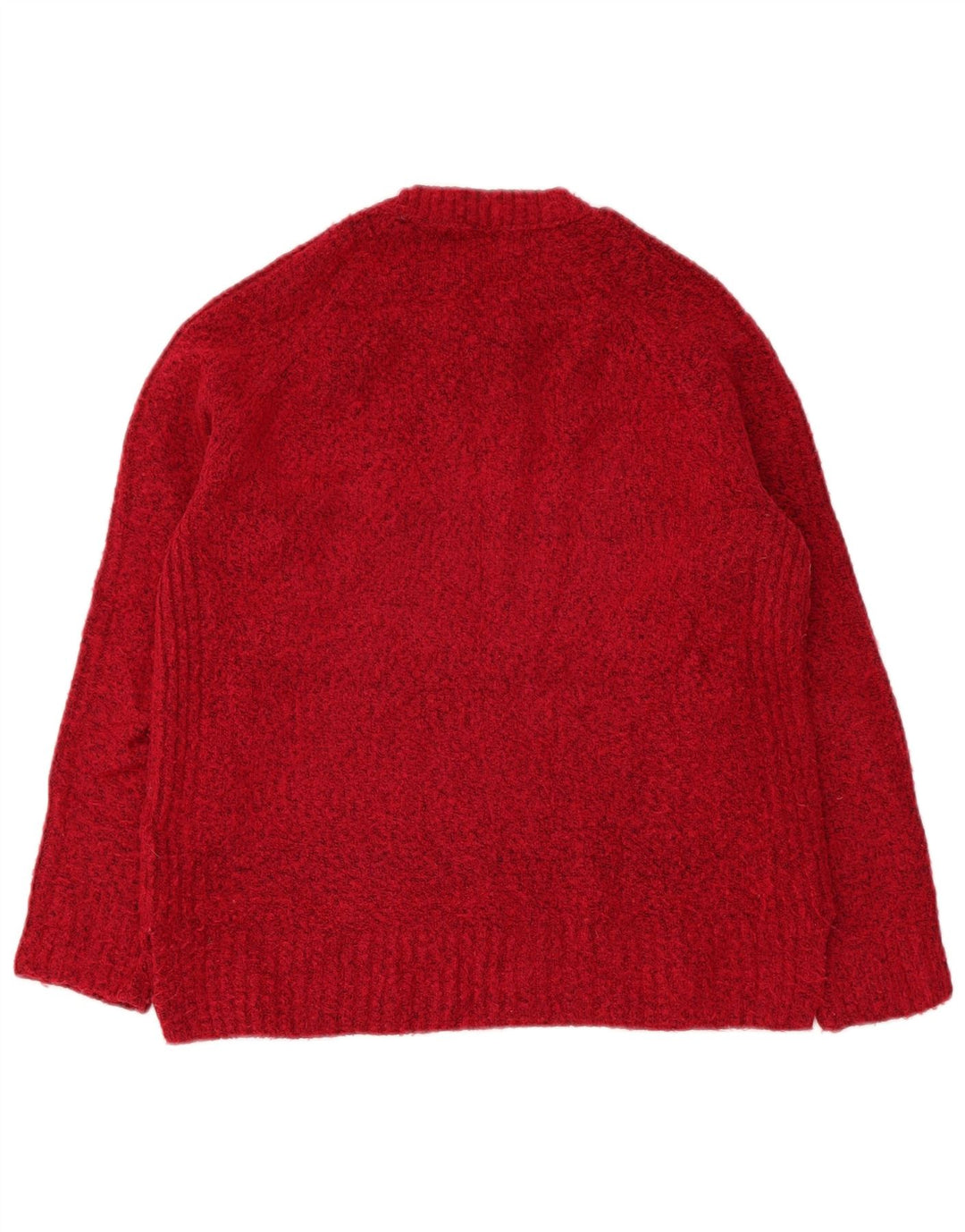 Marks & Spencer Womens Oversized Crew Neck Jumper Sweater UK 10 Small Red