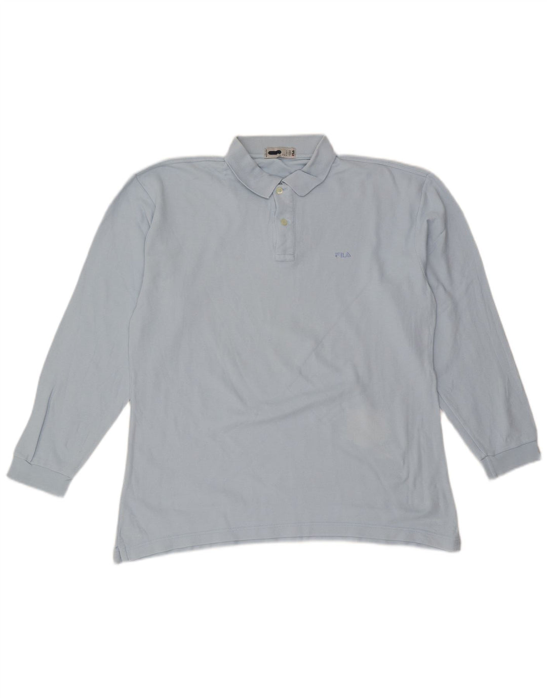 FILA Mens Long Sleeve Polo Shirt Large Blue