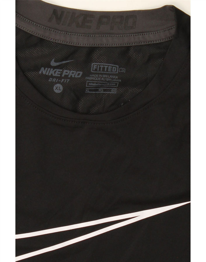 NIKE Womens Graphic T-Shirt Top UK 18 XL Black Polyester Vintage Nike and Second-Hand Nike from Messina Hembry 