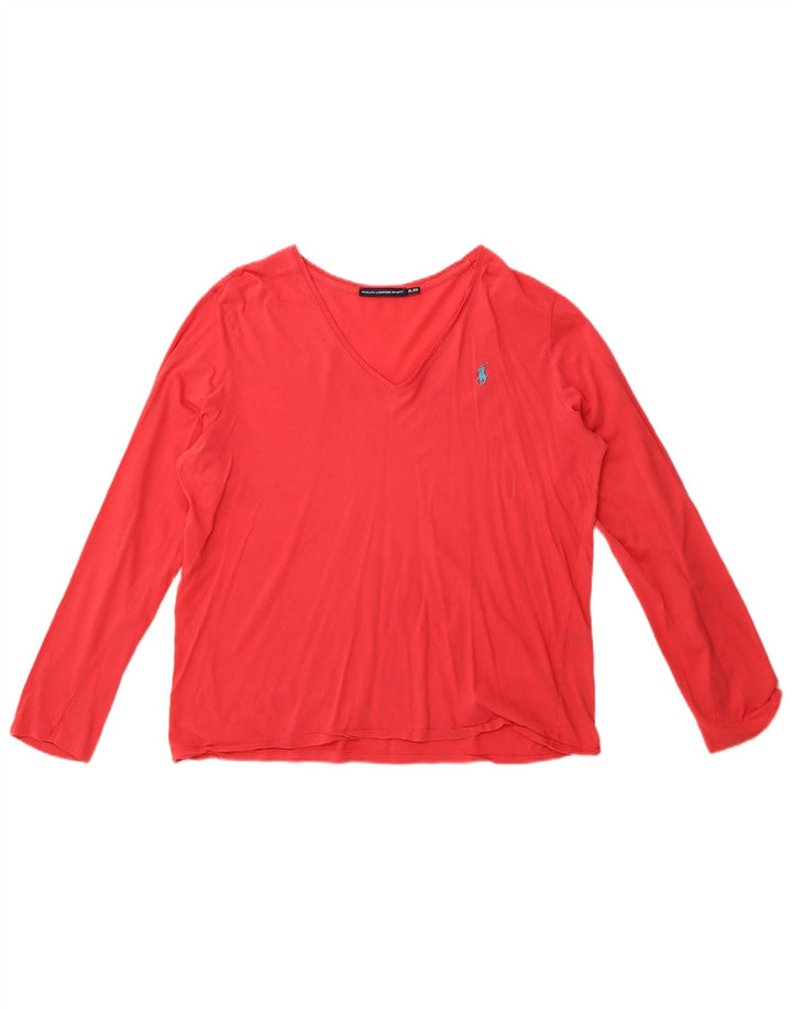Ralph Lauren Womens Top Long Sleeve UK 18 XL Pink