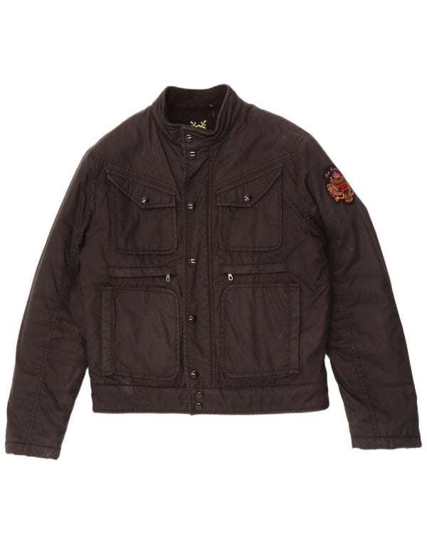 Gilmar Mens Utility Jacket IT 54 2XL Black Cotton