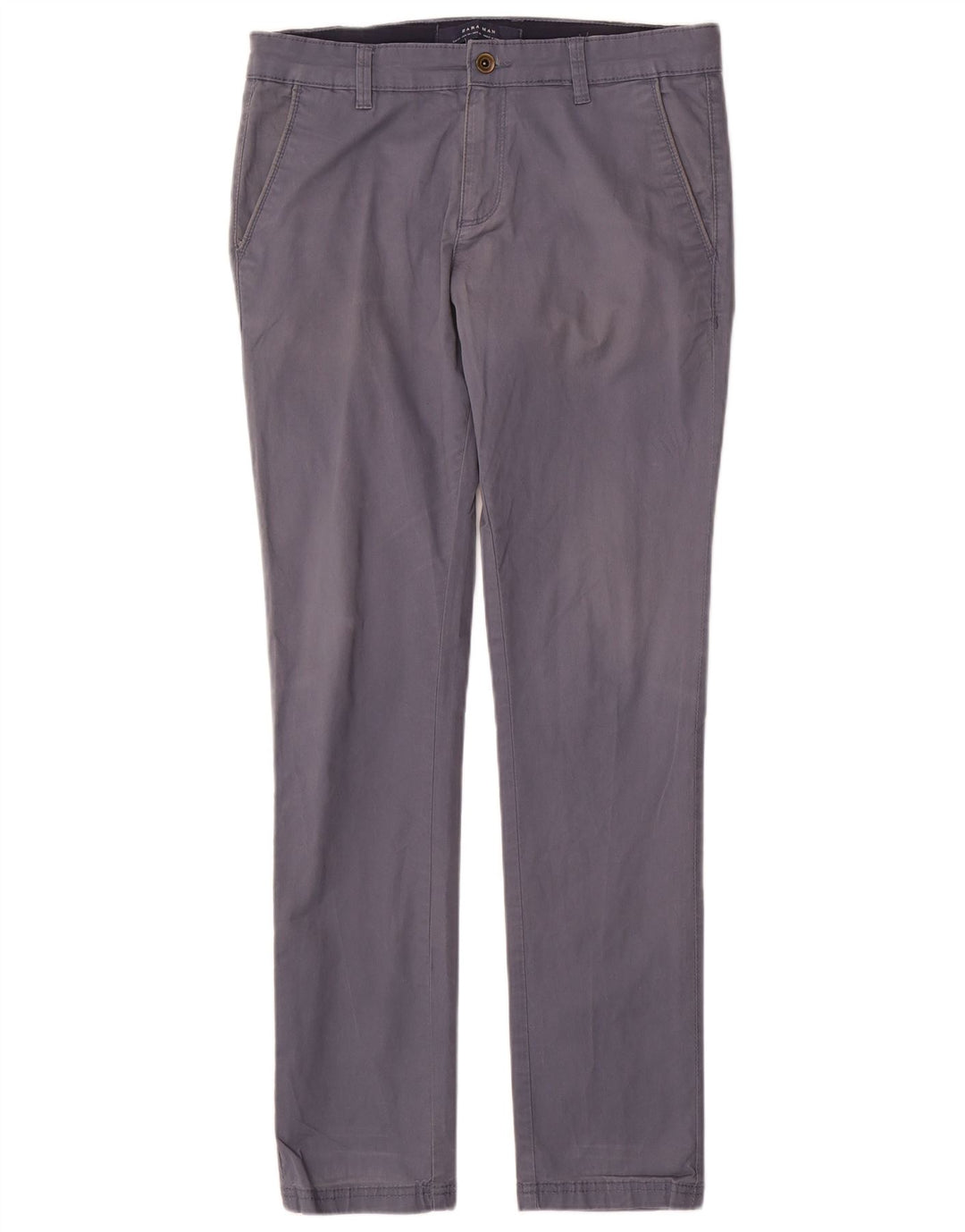 Zara Mens Slim Chino Trousers EU 38 Small W30 L32 Blue