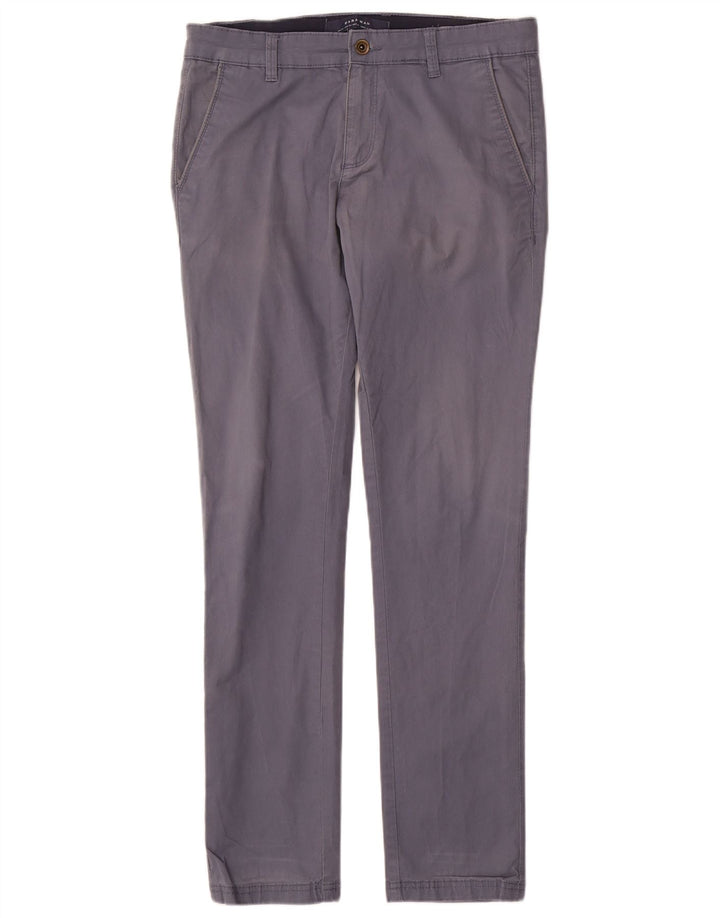 Zara Mens Slim Chino Trousers EU 38 Small W30 L32 Blue