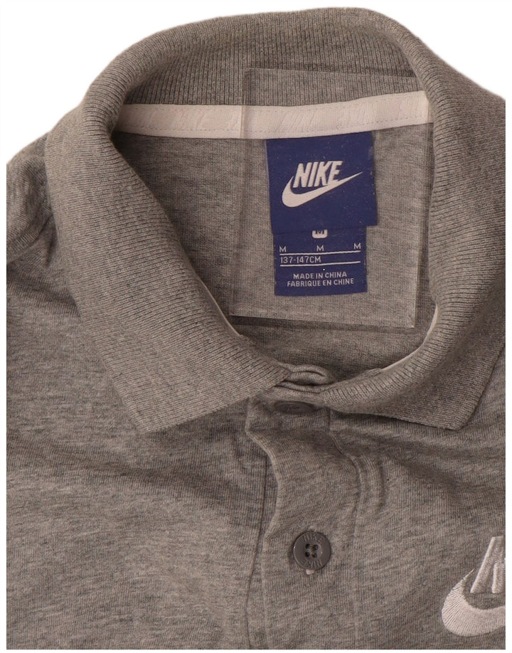 NIKE Boys Polo Shirt 10-11 Years Medium Grey