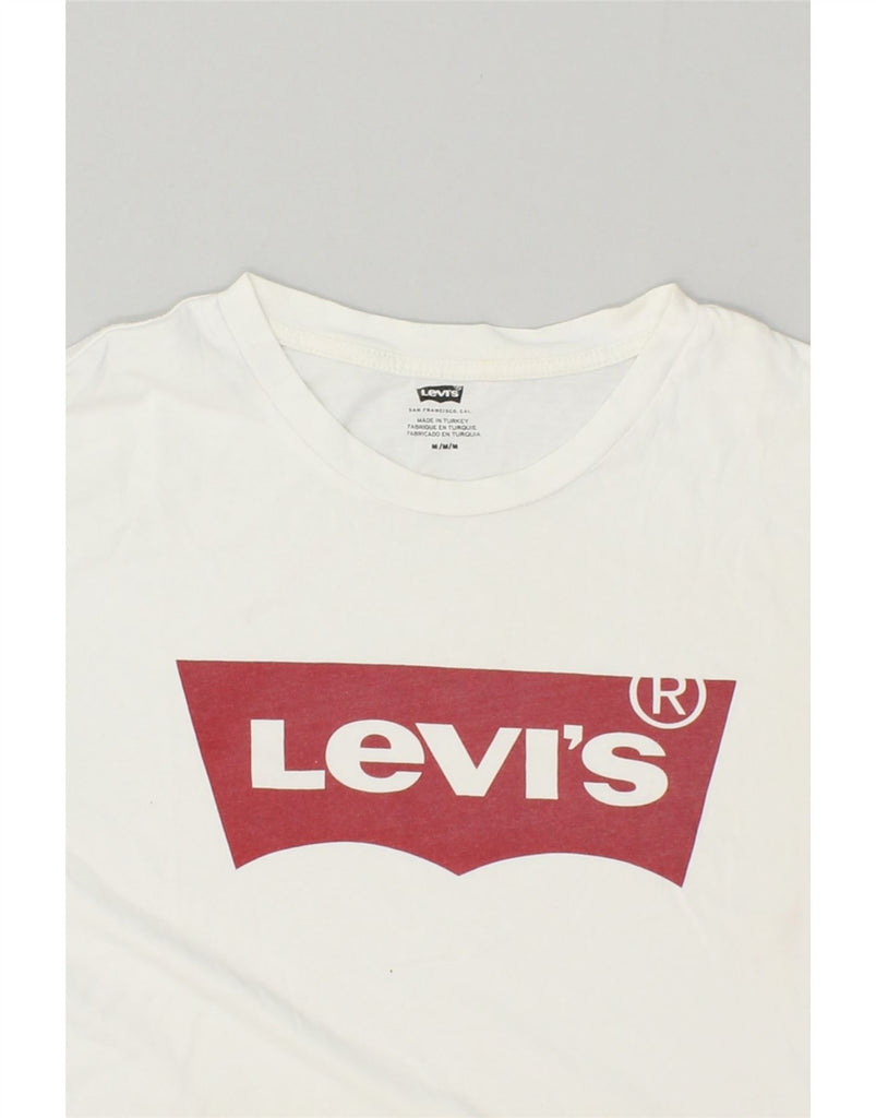 LEVI'S Mens Graphic T-Shirt Top Medium White Cotton | Vintage Levi's | Thrift | Second-Hand Levi's | Used Clothing | Messina Hembry 