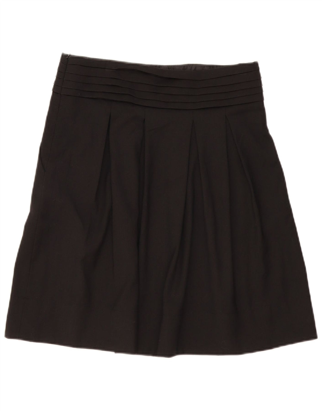 Zara Womens Pleated Skirt Medium W28 Black Polyester
