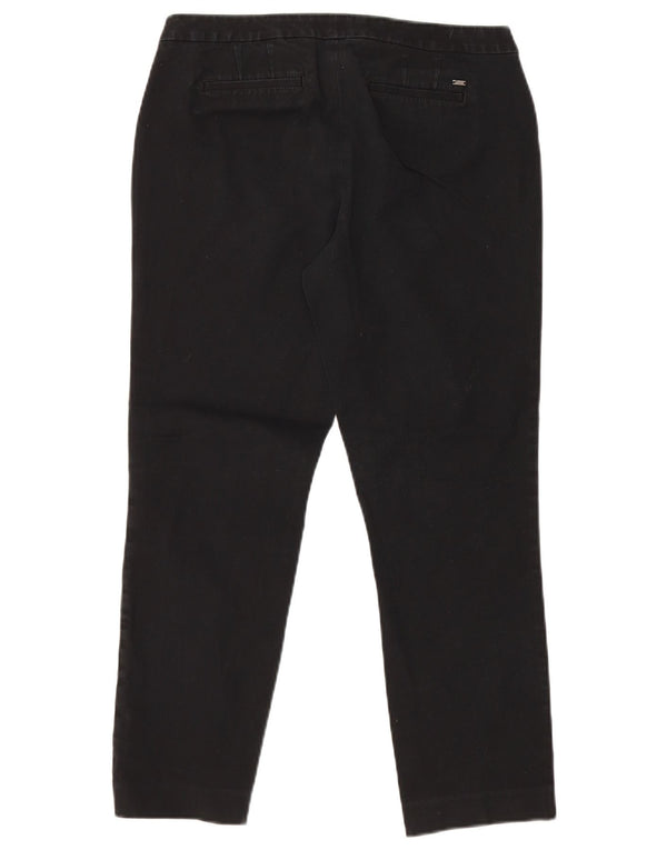 Tommy Hilfiger Womens Straight Chino Trousers US 10 Large W30 L29 Black