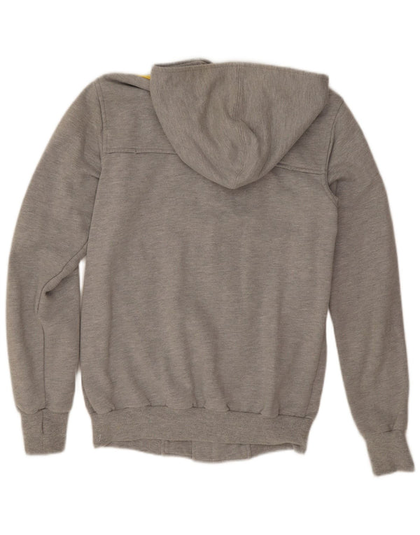 Adidas Mens Hooded Tracksuit Top Jacket Small Grey Cotton