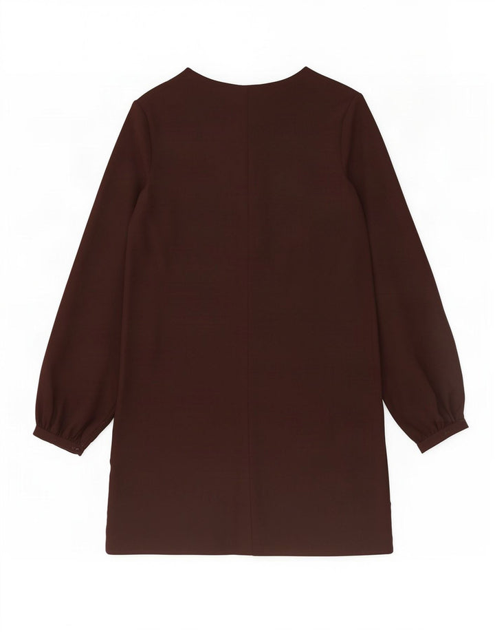 Zara Womens Long Sleeve Shift Dress UK 14 Medium Black