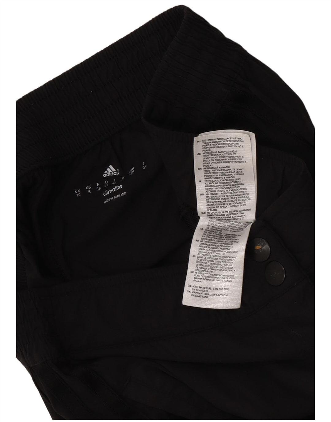 Adidas Womens Straight Trousers UK 10 Small W30 L28 Black Polyester