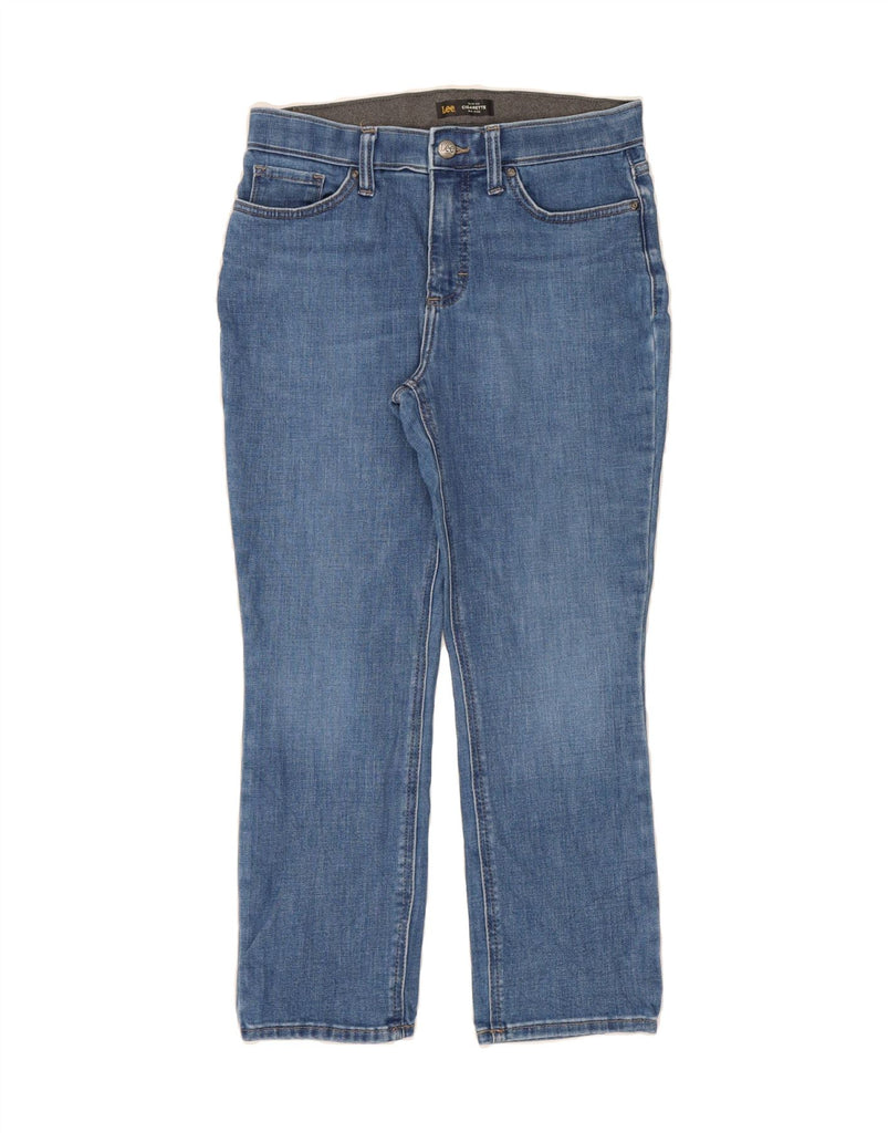 LEE Womens Cigarette Crop Mid Rise Slim Jeans US 6 Medium W28 L24 Blue Vintage Lee and Second-Hand Lee from Messina Hembry 
