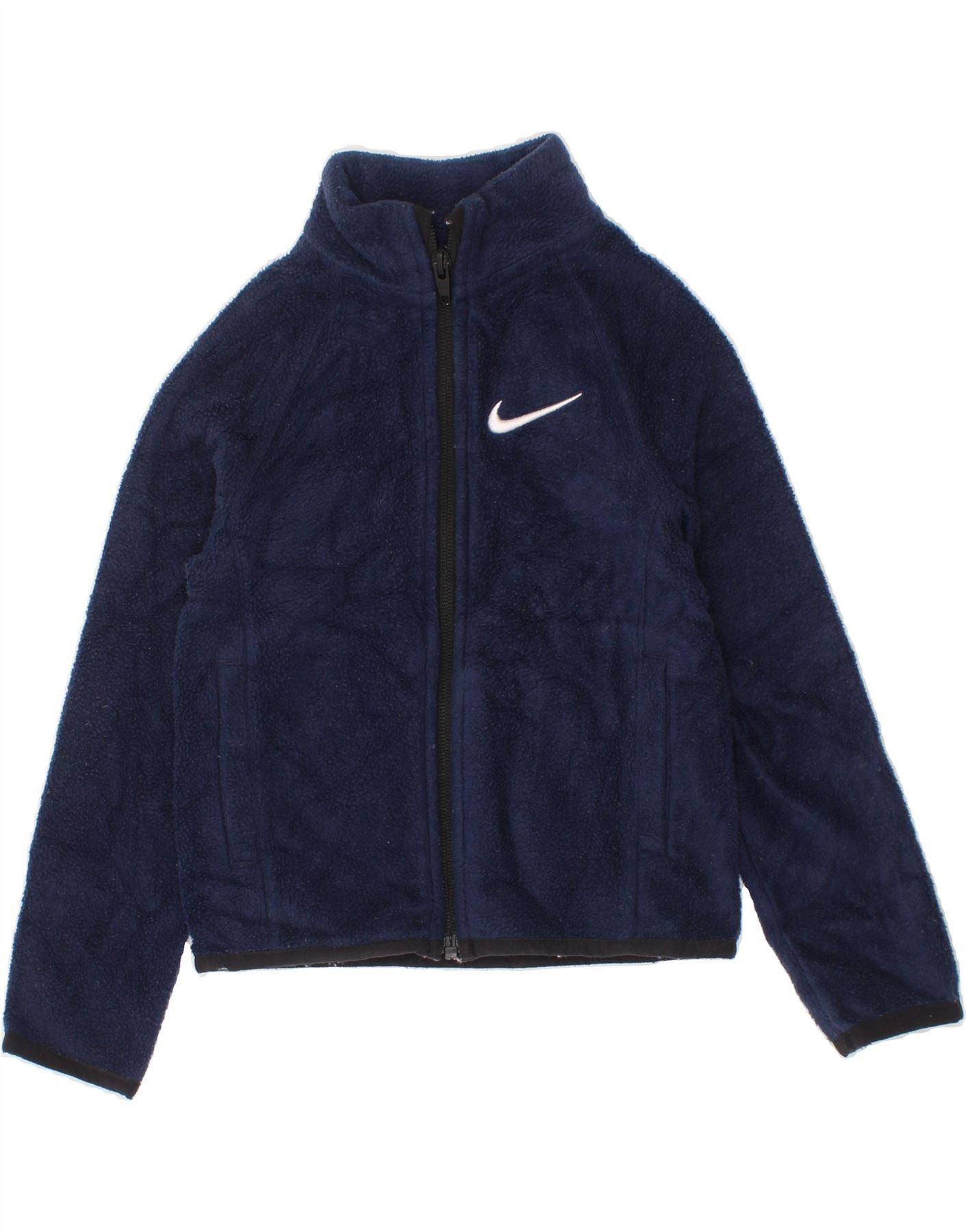 NIKE Boys Fleece Jacket 2 3 Years Navy Blue Polyester