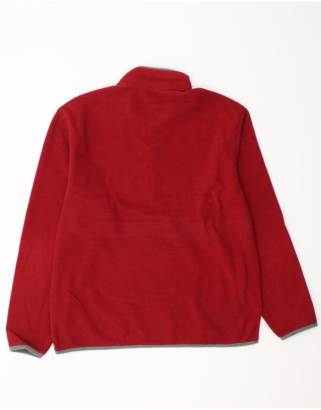 EDDIE BAUER Mens Zip Neck Sweatshirt Jumper Medium Red Polyester