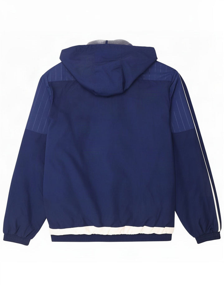 Adidas Mens Hooded Tracksuit Top Jacket Medium Navy Blue Colourblock