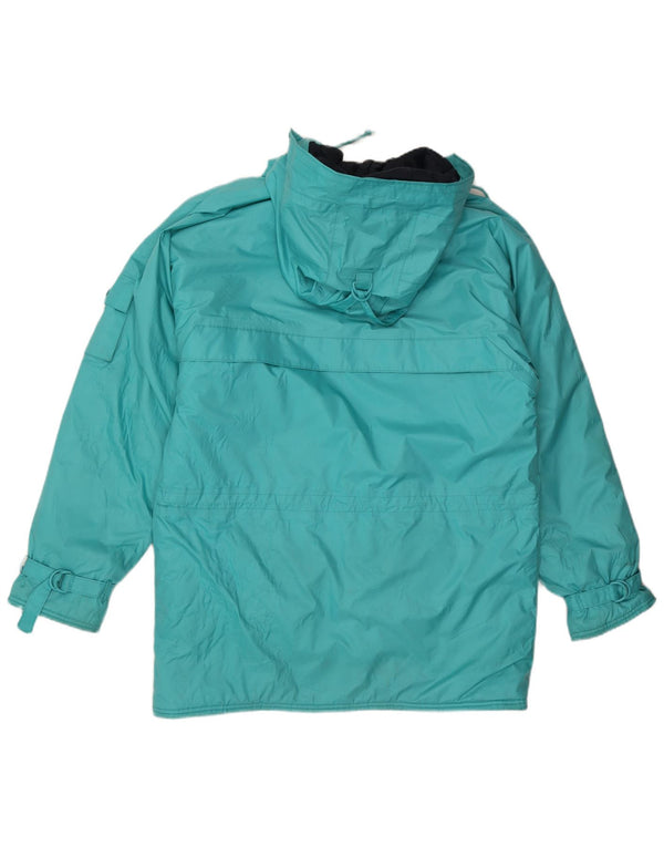 J Jeantex Mens Hooded Parka Jacket IT 52 XL Blue Polyamide