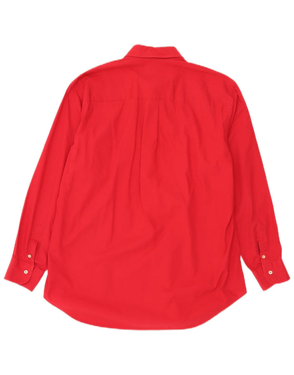 BURBERRY Mens Shirt Large Red Cotton