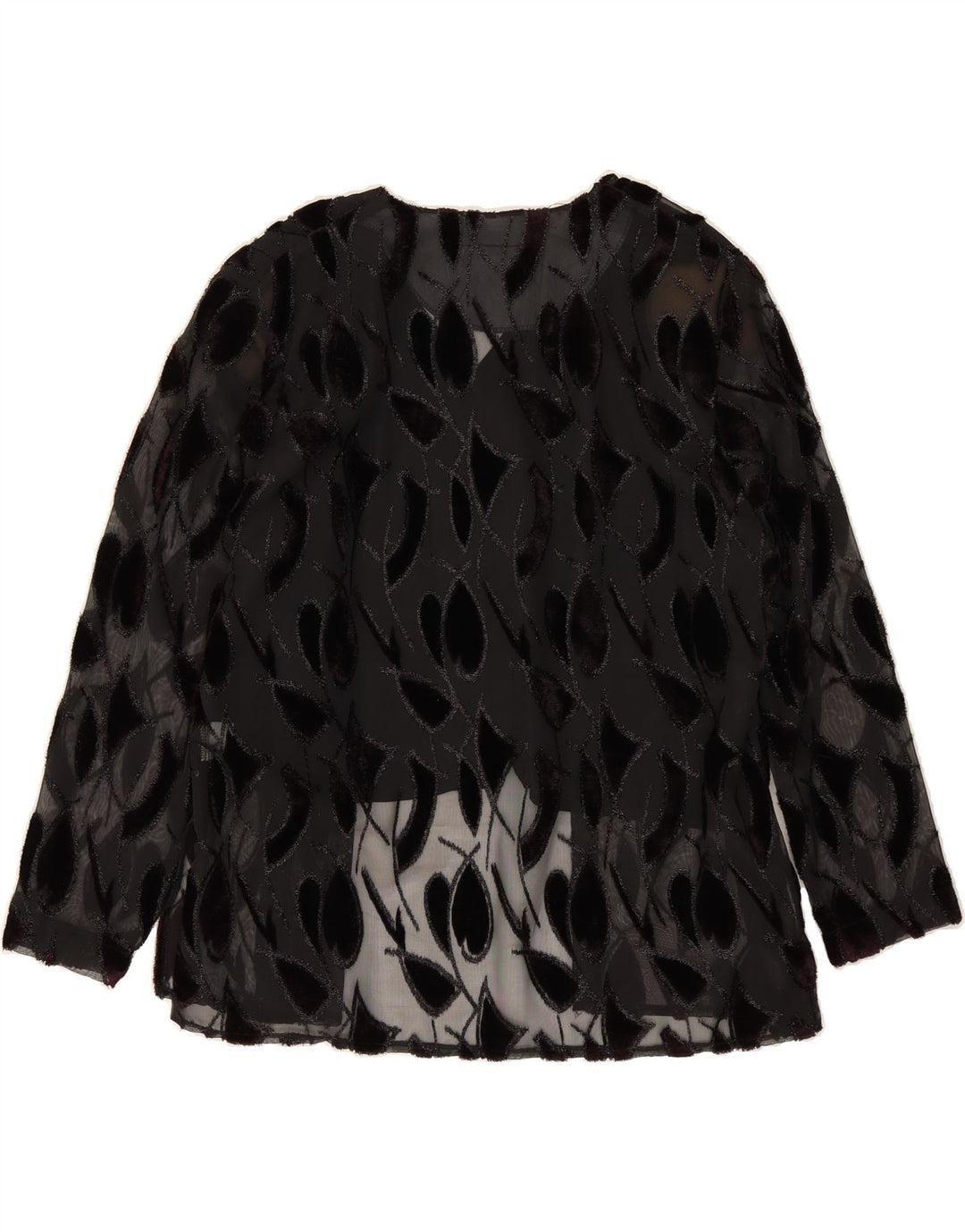 BELLA MODA  Womens See Through Shirt Blouse US 16 2XL Black Floral Vintage Bella Moda and Second-Hand Bella Moda from Messina Hembry 