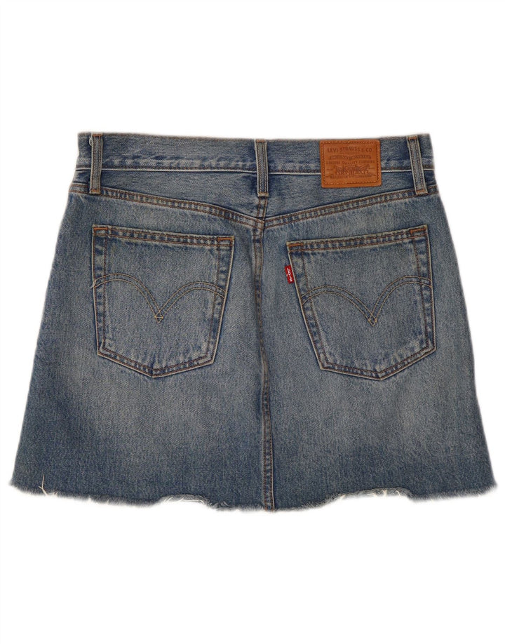 Levi's Womens Denim Skirt W27 Small Blue Cotton