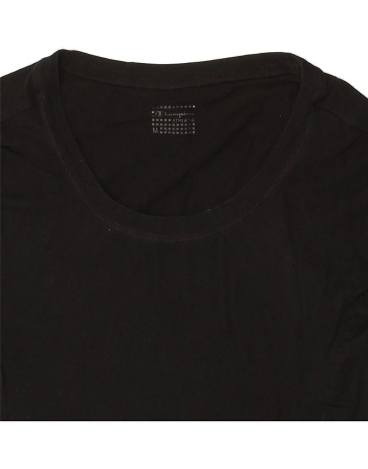 CHAMPION Womens T-Shirt Top UK 12 Medium Black Vintage Champion and Second-Hand Champion from Messina Hembry 