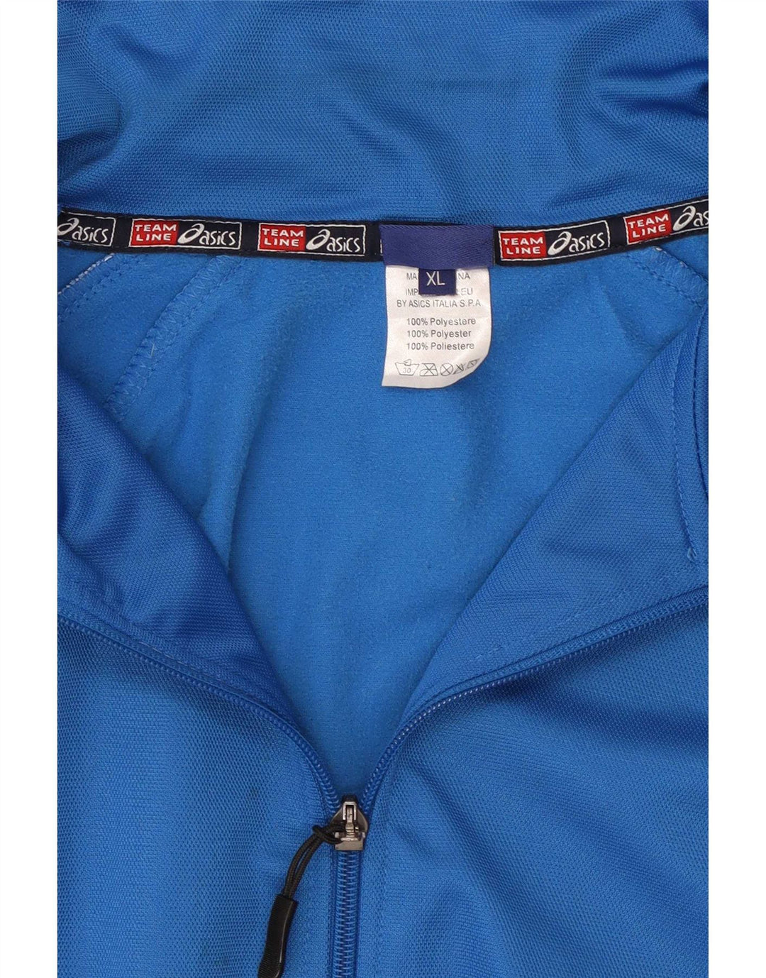 Asics Mens Tracksuit Top Jacket XL Blue Polyester
