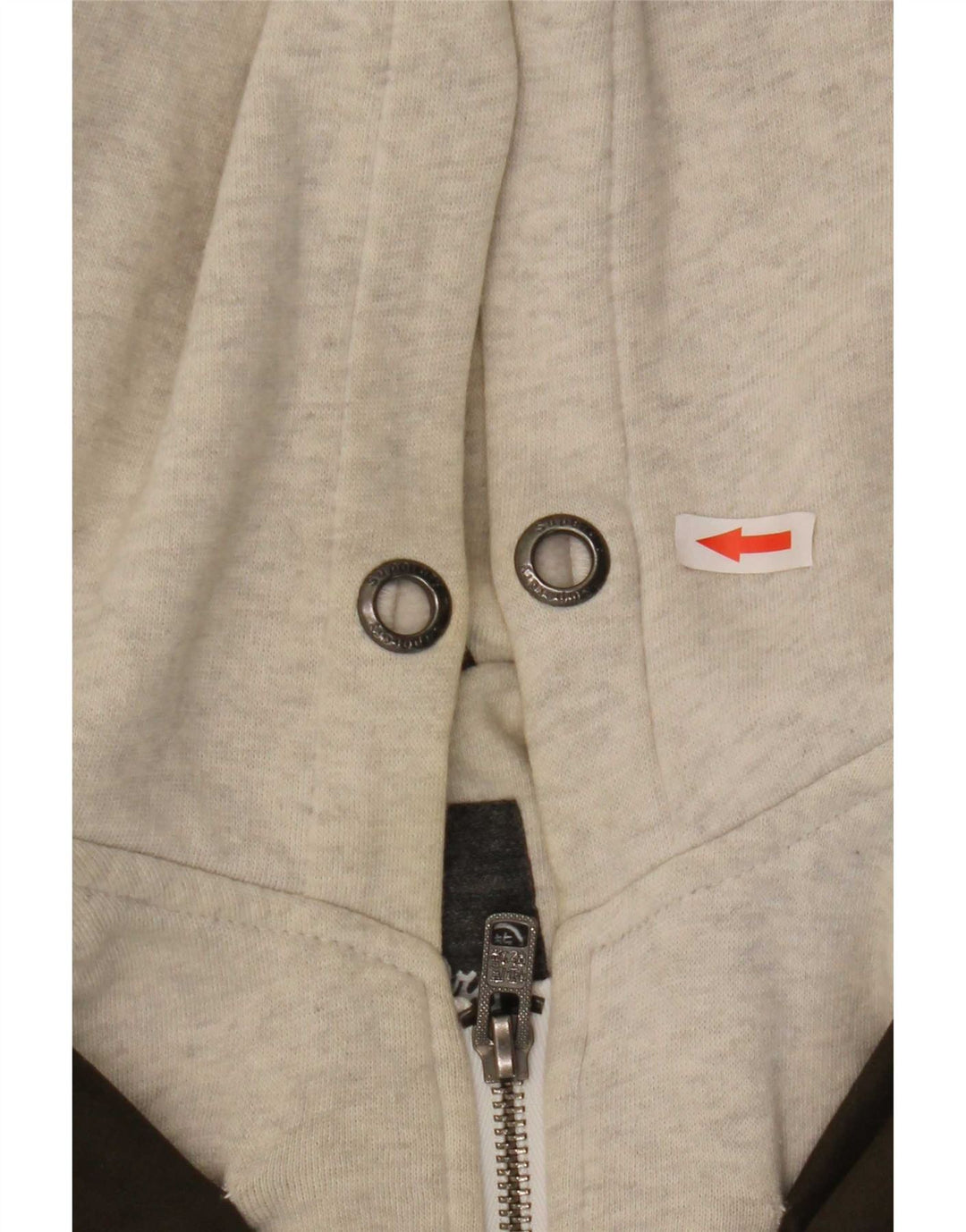Superdry Womens Hooded Bomber Jacket UK 14 Medium Khaki Colourblock Cotton