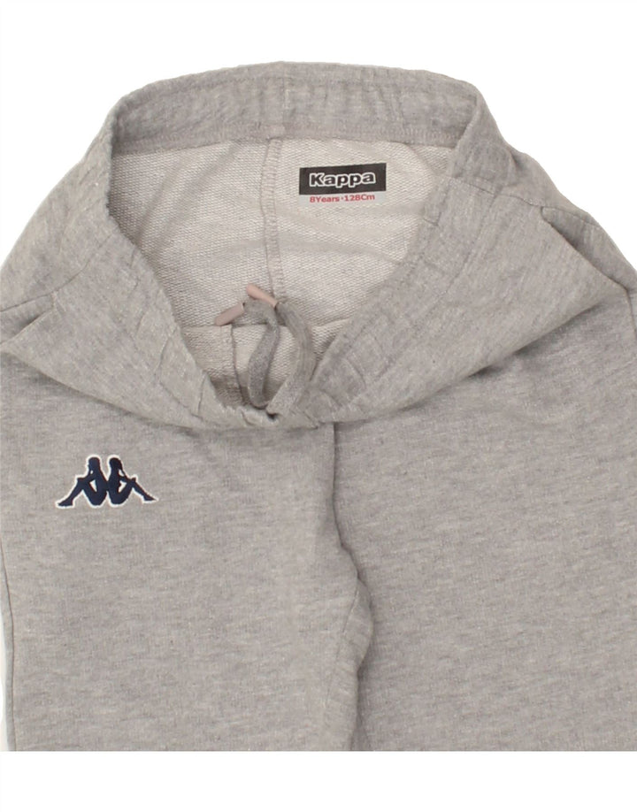 KAPPA Boys Tracksuit Trousers Joggers 7-8 Years Grey Cotton Vintage Kappa and Second-Hand Kappa from Messina Hembry 