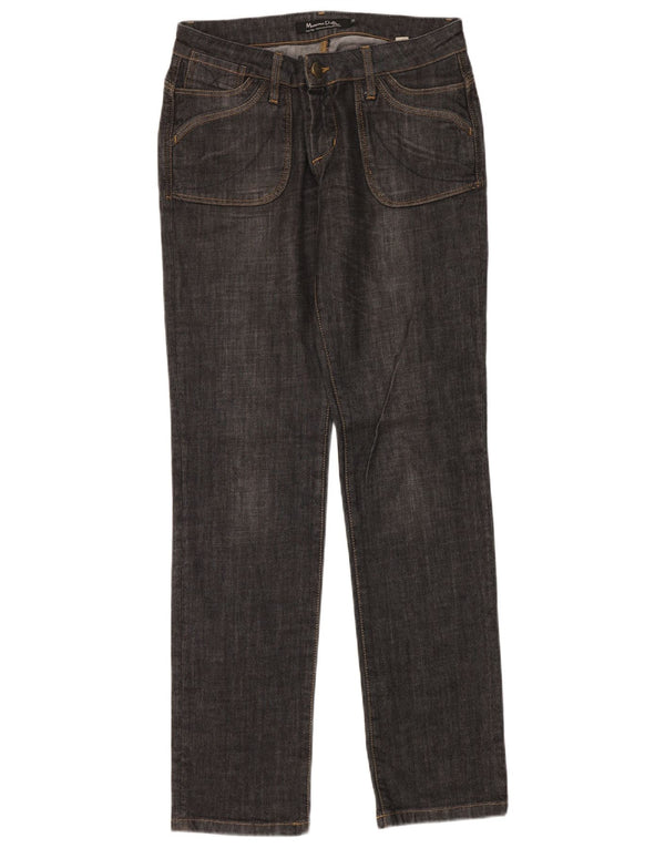 Massimo Dutti Womens Straight Jeans W31 L34 Navy Blue Cotton