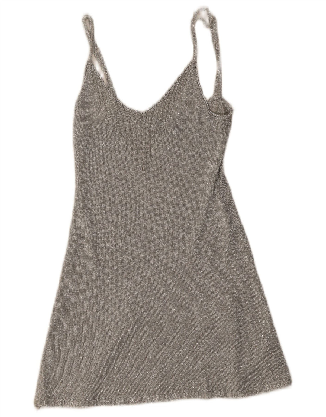 Topshop Womens Slip Dress UK 8 Small Silver Viscose