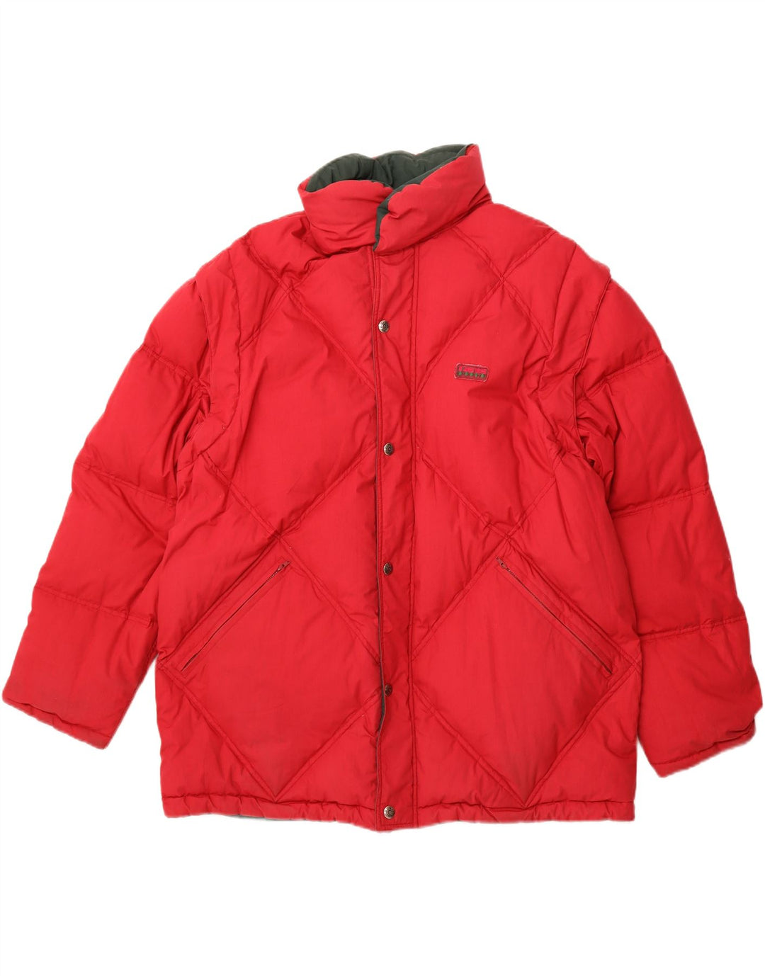 DIADORA Womens Loose Fit Reversible Padded Jacket UK 16 Large Red