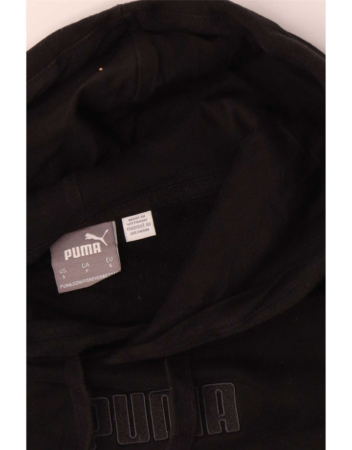 Puma Mens Graphic Hoodie Jumper Small Black Cotton