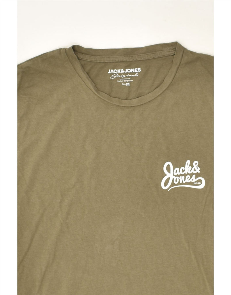 JACK & JONES Mens Graphic T-Shirt Top Medium Khaki Cotton | Vintage Jack & Jones | Thrift | Second-Hand Jack & Jones | Used Clothing | Messina Hembry 
