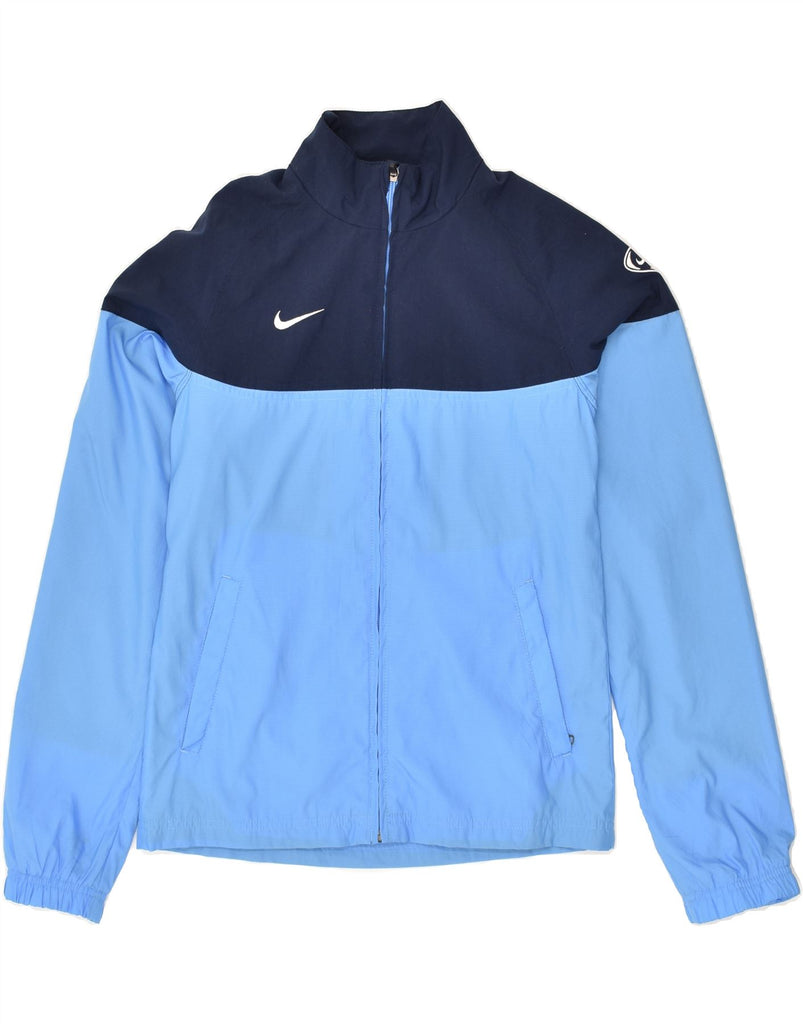 NIKE Boys Tracksuit Top Jacket 10-11 Years Medium Blue Colourblock | Vintage Nike | Thrift | Second-Hand Nike | Used Clothing | Messina Hembry 