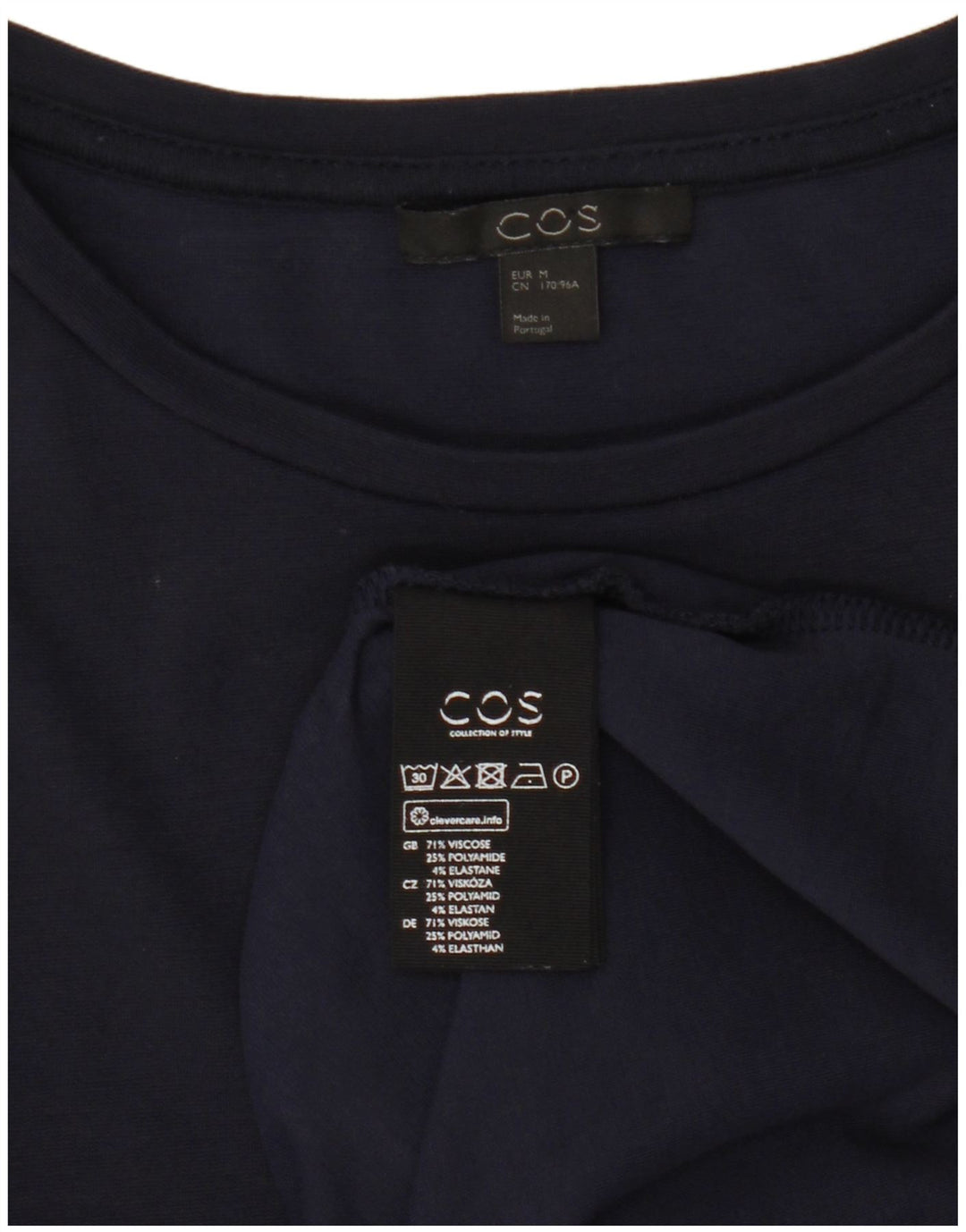 Cos Womens Tent Dress UK 14 Medium Navy Blue Viscose