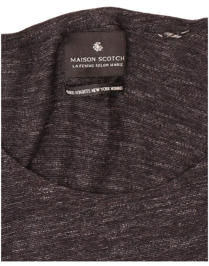 MAISON SCOTCH Womens Long Sleeve Basic Dress UK 10 Small Grey