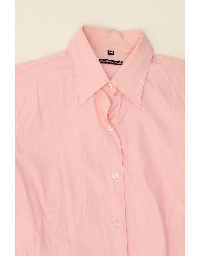 BEST COMPANY Womens Shirt IT 44 Medium Pink Cotton | Vintage Best Company | Thrift | Second-Hand Best Company | Used Clothing | Messina Hembry 