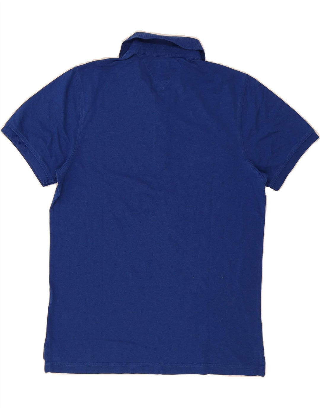 TOMMY HILFIGER Mens Slim Fit Polo Shirt Medium Blue Cotton