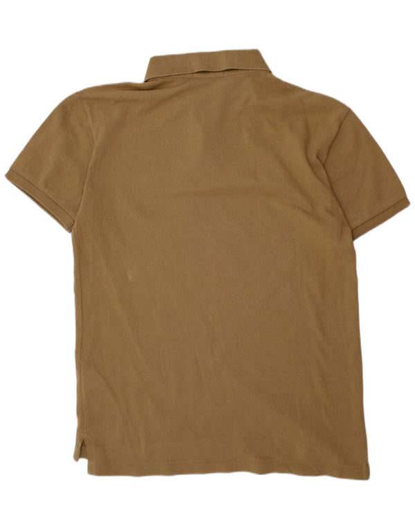 POLO RALPH LAUREN Mens Slim Fit Polo Shirt Small Beige Cotton